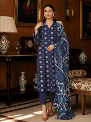 3 Pcs Lawn Unstitched Suit 552