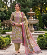 3 Pcs Lawn Unstitched Suit 585