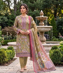 3 Pcs Lawn Unstitched Suit 585