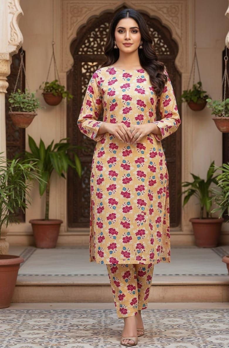 2 Pcs Ladies Suit  Des  111
