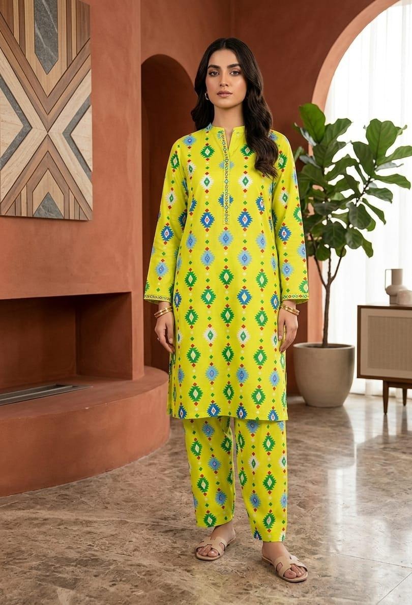 2 Pcs Ladies Suit  Des  112