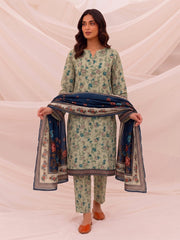 3 Pcs Lawn Unstitched Suit 518
