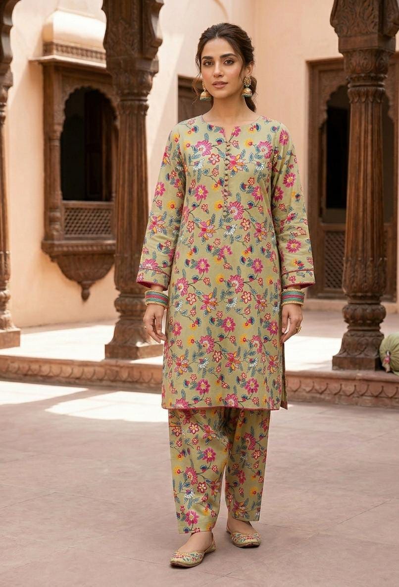 2 Pcs Ladies Suit  Des  127