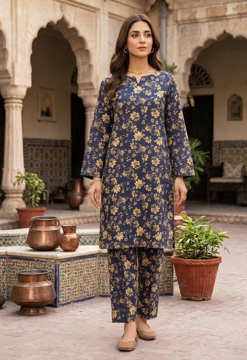 2 Pcs Ladies Suit  Des  132