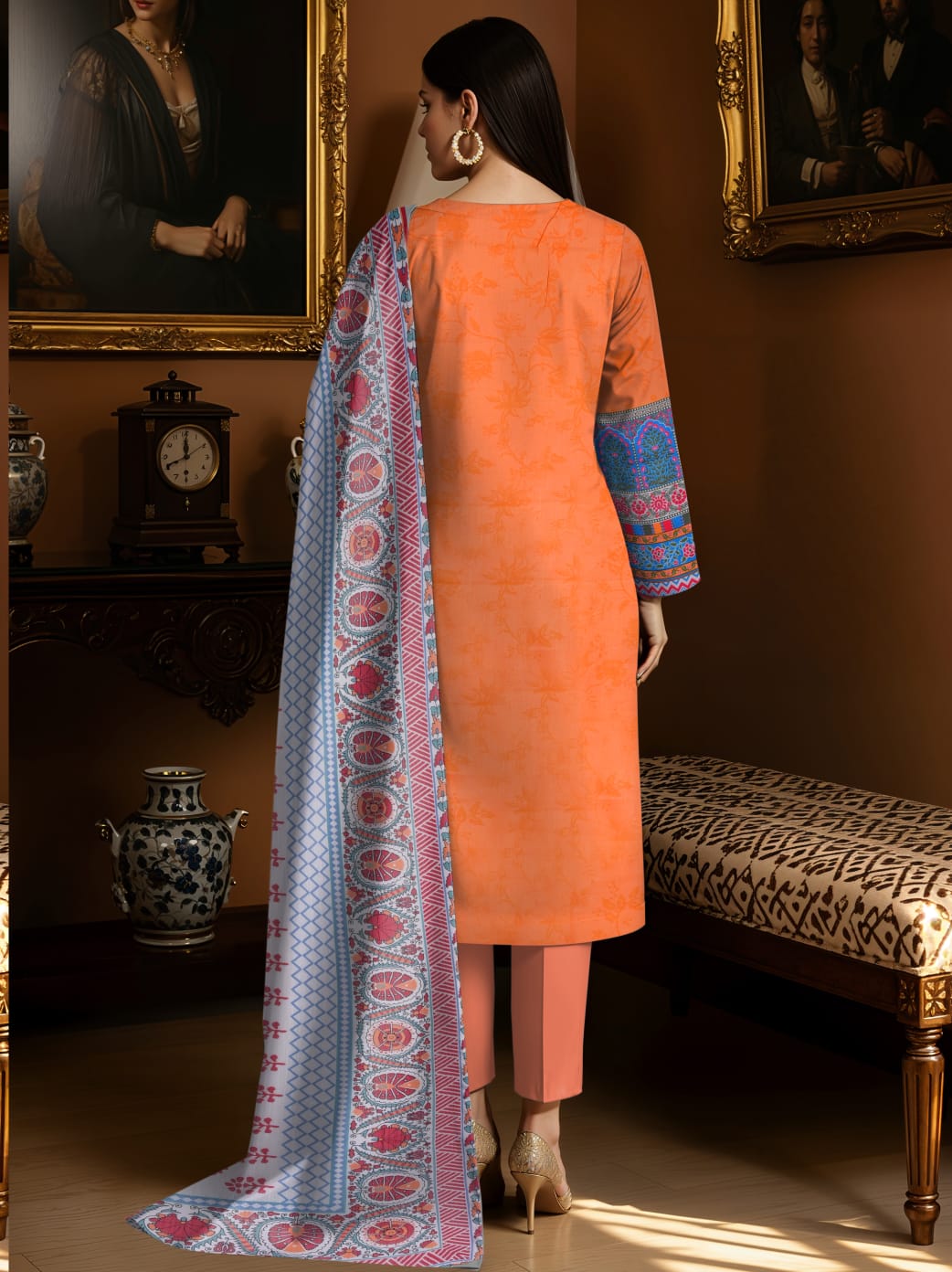 3 Pcs Lawn Unstitched Suit 543