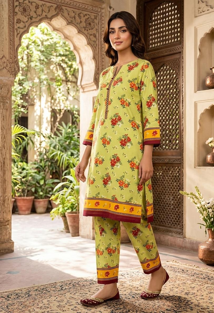 2 Pcs Ladies Suit  Des  104