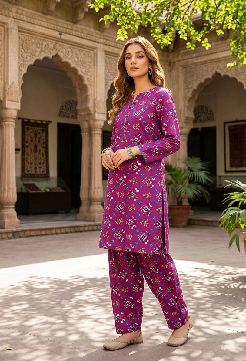 2 Pcs Ladies Suit  Des  155