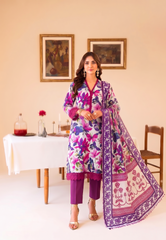 3 Pcs Lawn Unstitched Suit 562