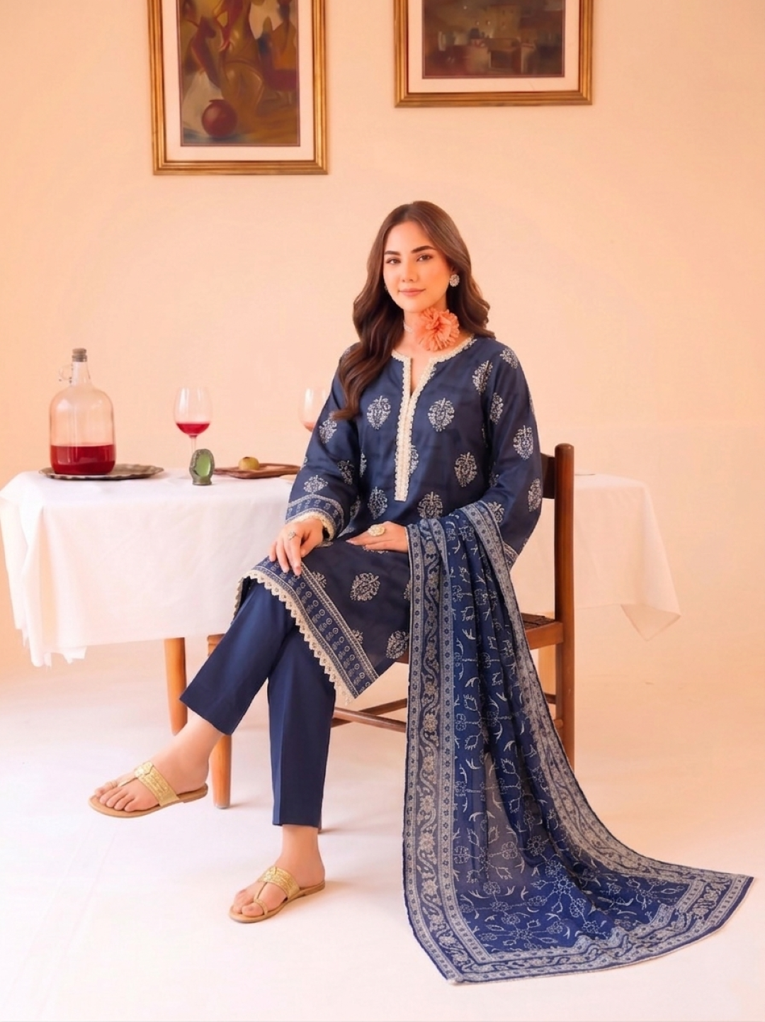 3 Pcs Lawn Unstitched Suit 563