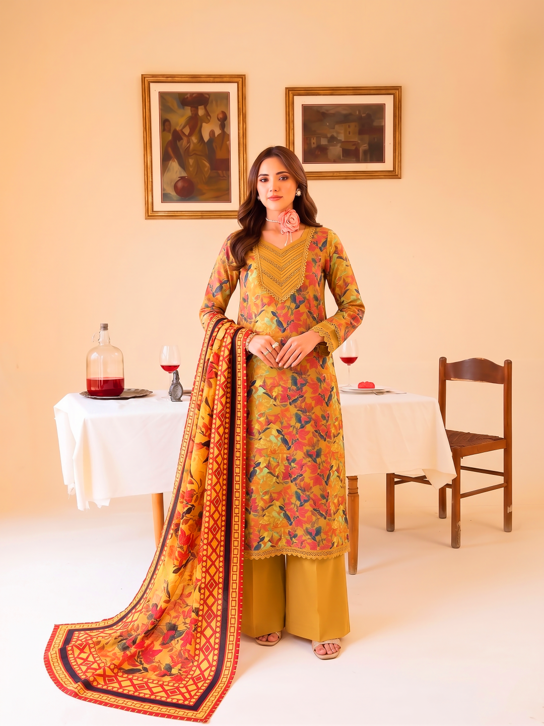 3 Pcs Lawn Unstitched Suit 565