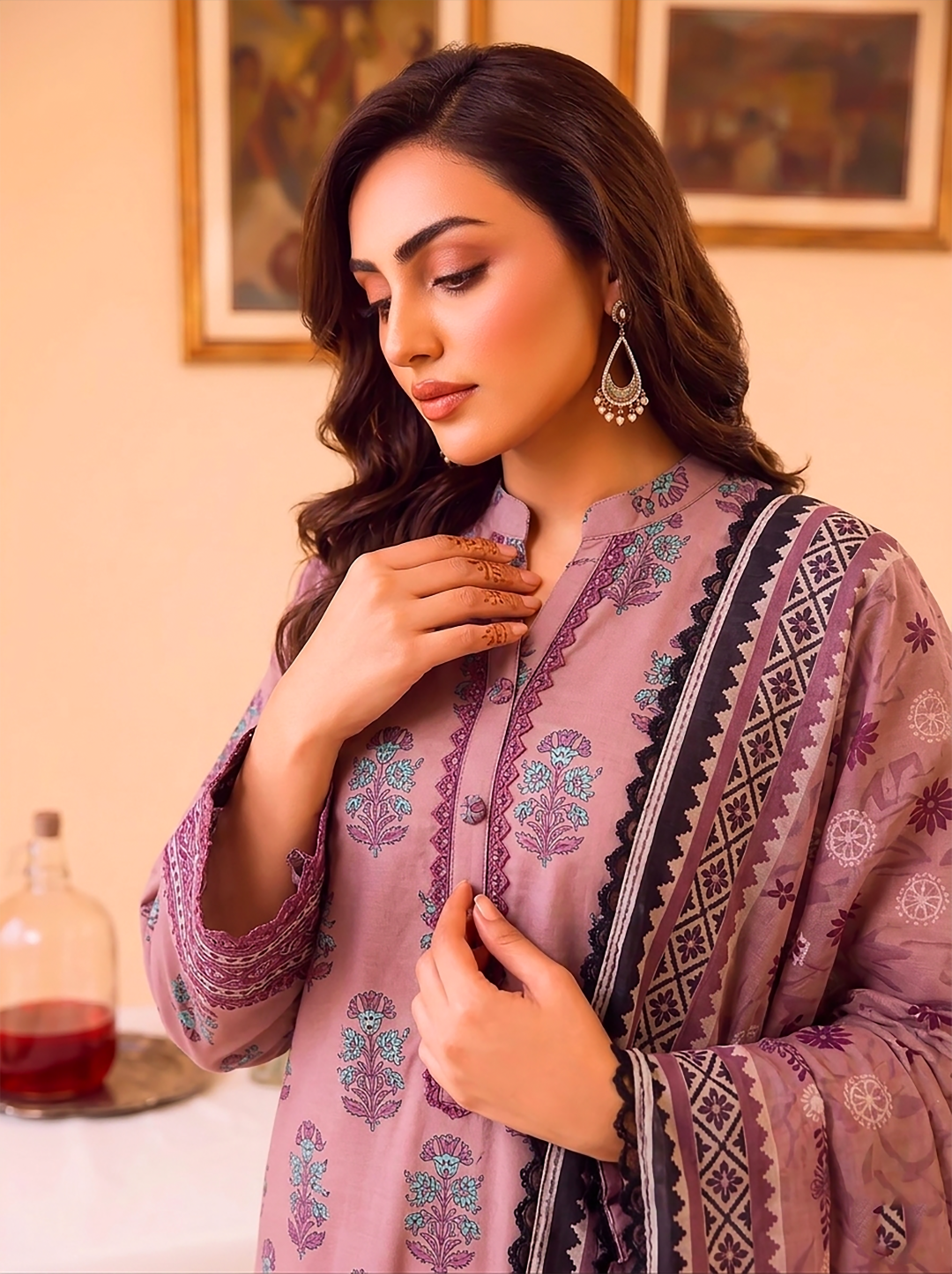 3 Pcs Lawn Unstitched Suit 568