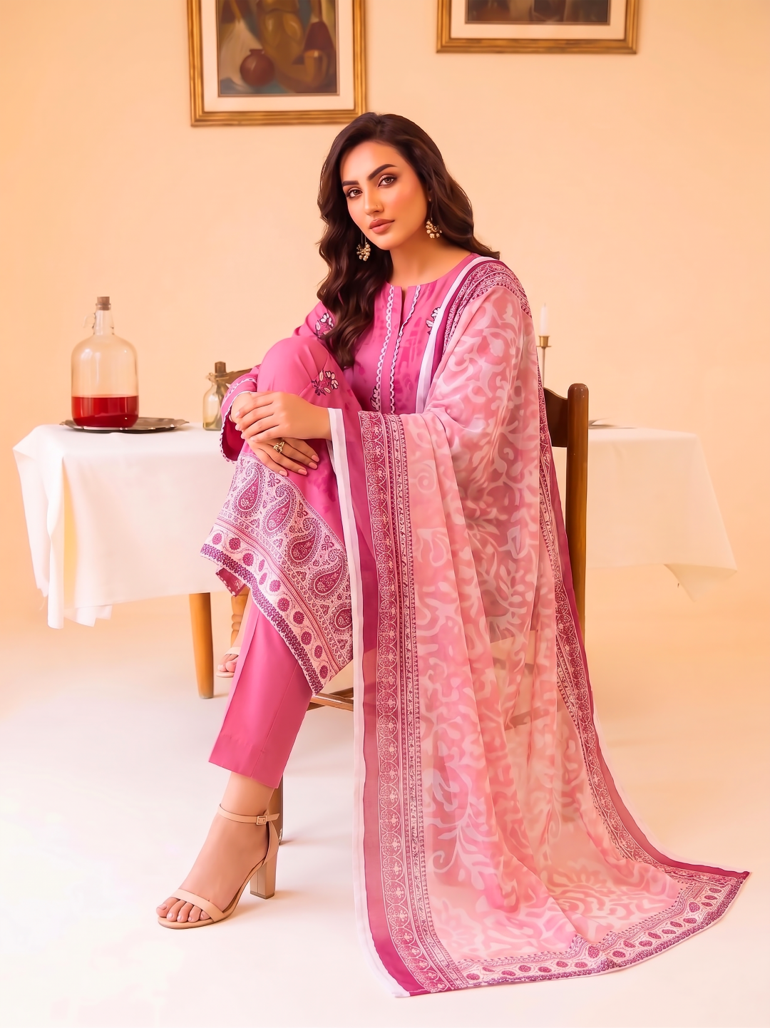 3 Pcs Lawn Unstitched Suit 569