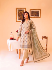 3 Pcs Lawn Unstitched Suit 576