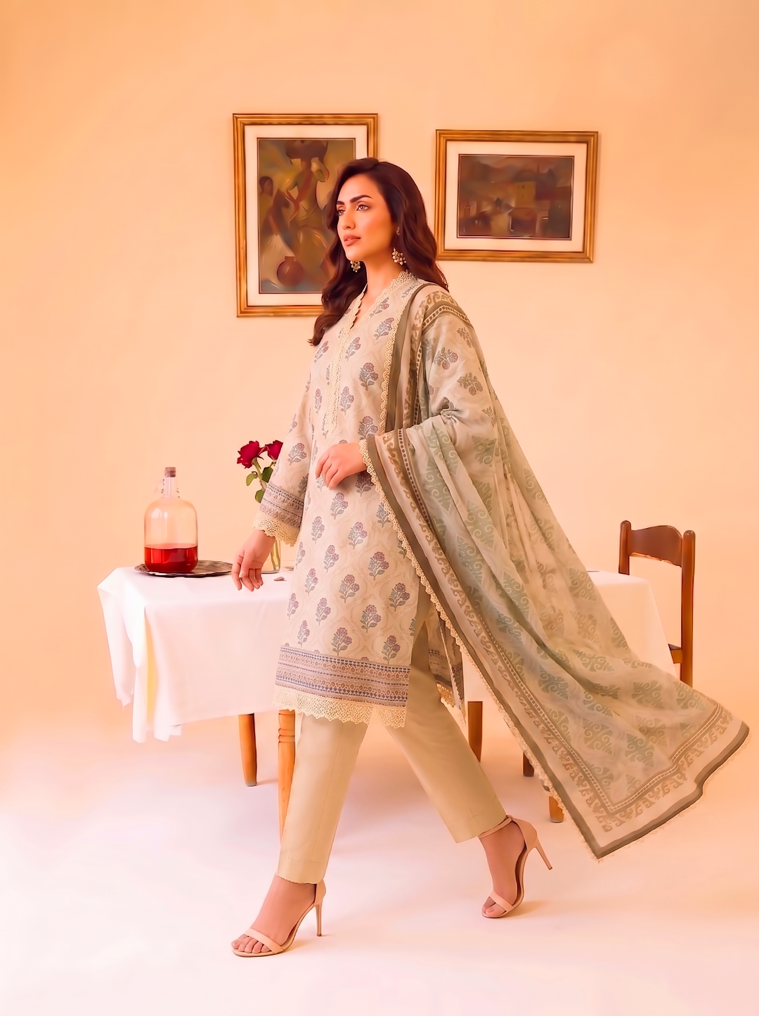 3 Pcs Lawn Unstitched Suit 575