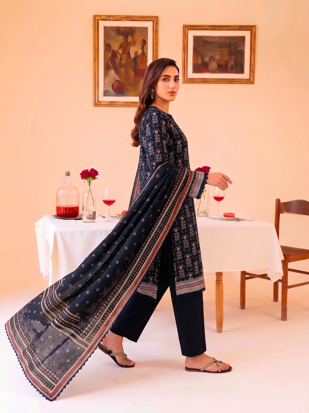 3 Pcs Lawn Unstitched Suit 578