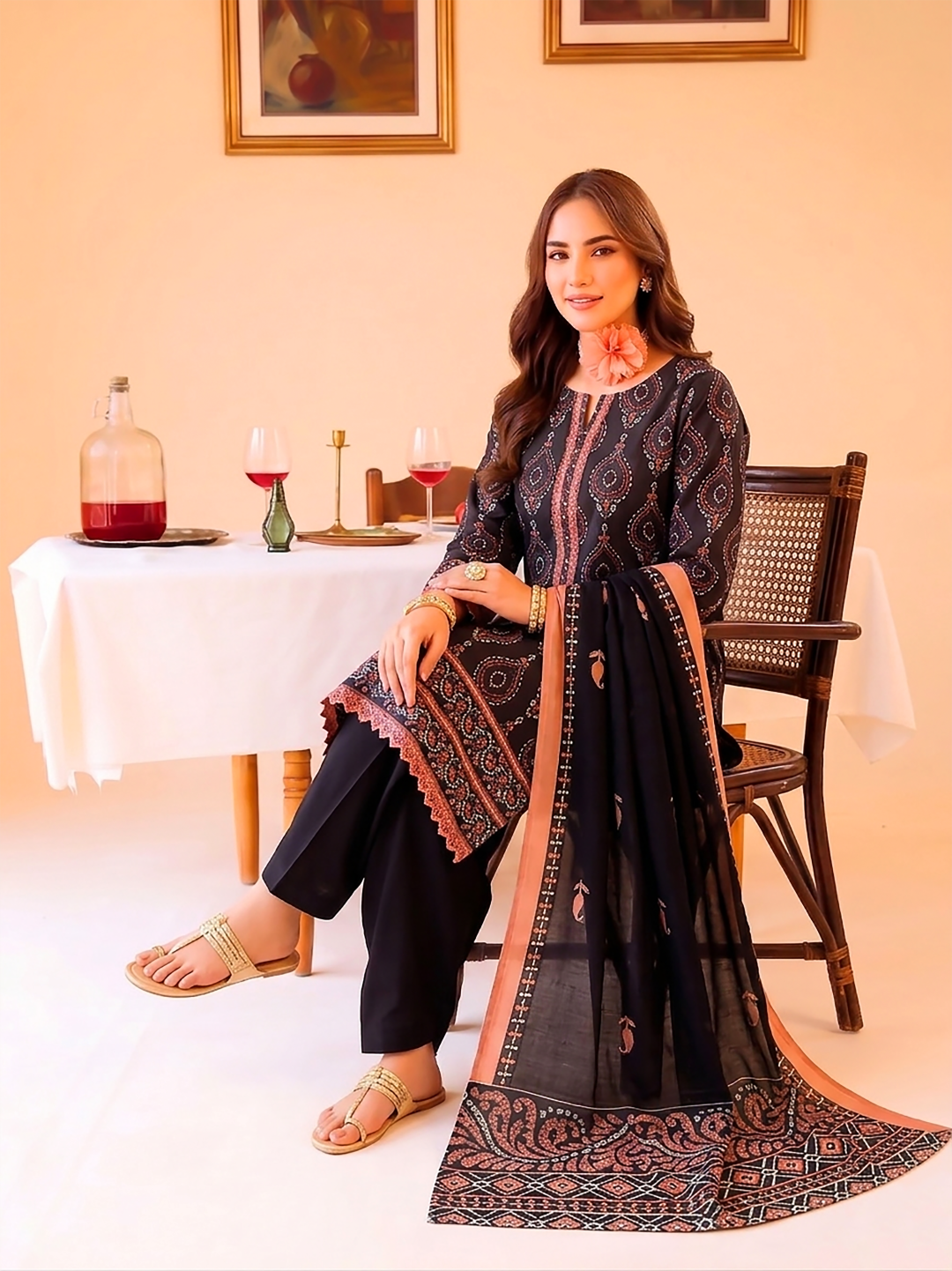 3 Pcs Lawn Unstitched Suit 579