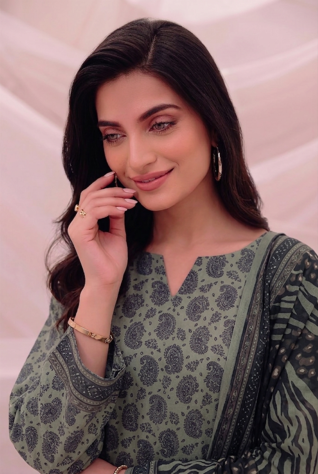 3 Pcs Lawn Unstitched Suit 508