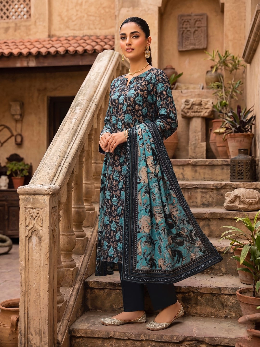3 Pcs Lawn Unstitched Suit 592