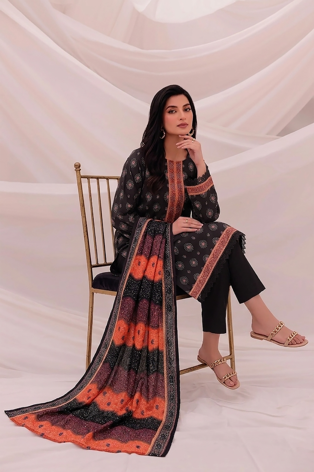 3 Pcs Lawn Unstitched Suit 509